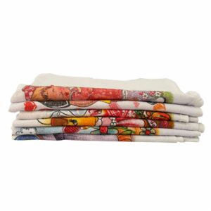 Pano de Prato Estampado Pé de Galinha 45x65cm 10 Unidades