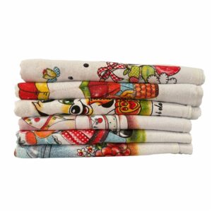 Pano de Prato Estampado Pé de Galinha 45x65cm 30 Unidades